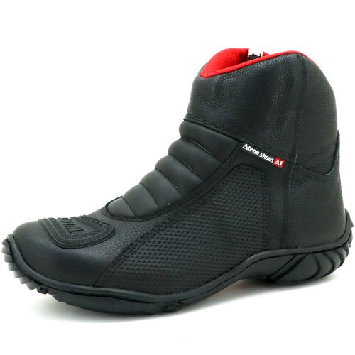 305AT-Bota motociclista couro semi impermeável pro... - Terra dos Calçados