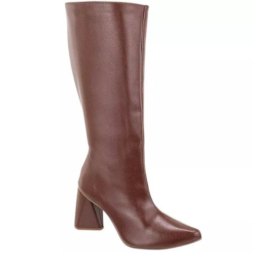 23020FP Bota Feminina Montaria bico fino Cano Alto... - Terra dos Calçados
