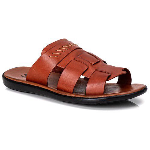 R16TCW-Sandalia Masculina couro descanso, eleganci... - Terra dos Calçados
