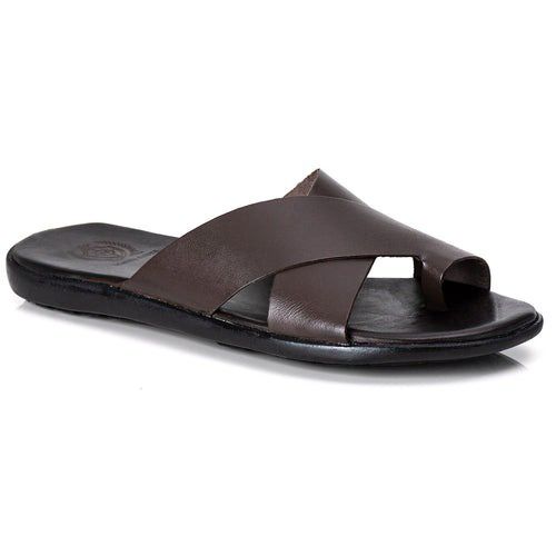 R14TCW-Sandalia Masculina couro descanso, eleganci... - Terra dos Calçados
