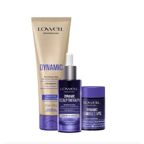 1507LW-Kit Dynamic Lowell shampoo+Serum+Caps (3 pr... - Terra dos Calçados