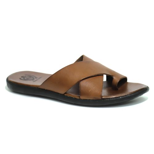 R24TCW-Sandalia Masculina de couro descanso, elega... - Terra dos Calçados