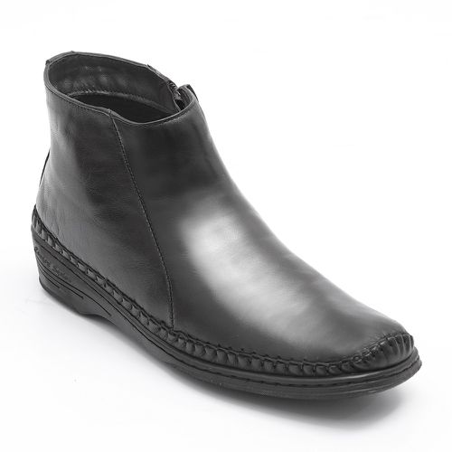 B10MGR-Bota Feminina de couro natural conforto e e... - Terra dos Calçados