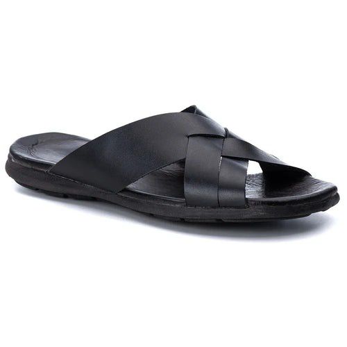 R9TCW-Sandalia Masculina de couro descanso, elegan... - Terra dos Calçados