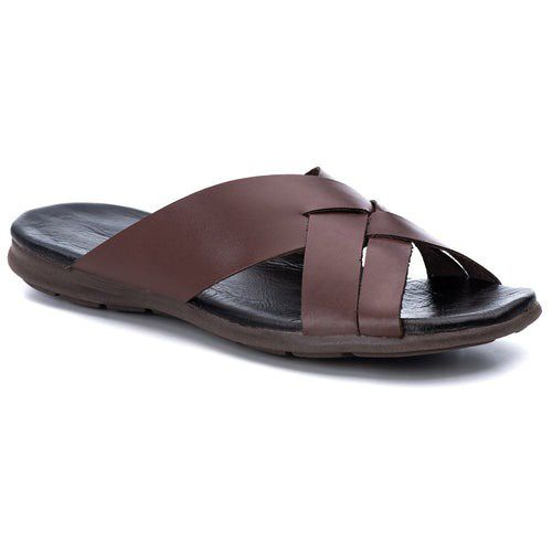 R8TCW-Sandalia Masculina de couro descanso, elegan... - Terra dos Calçados