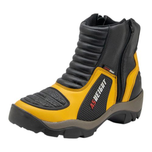 Bota para motociclista Palmilha 9cm couro AS-HEIGH... - Terra dos Calçados