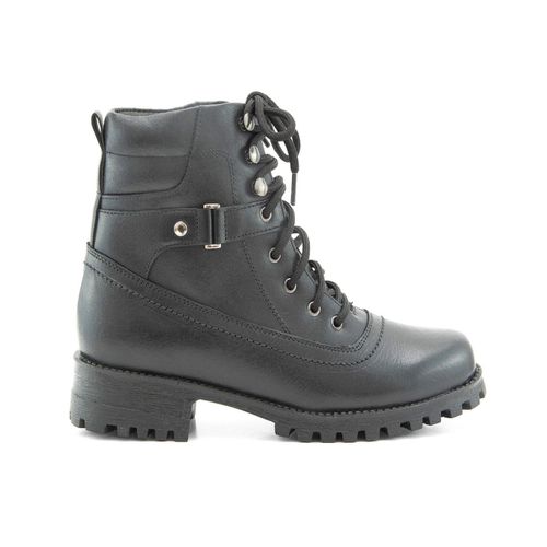 Bota Feminina cano curto couro, forrada tecido esp... - Terra dos Calçados