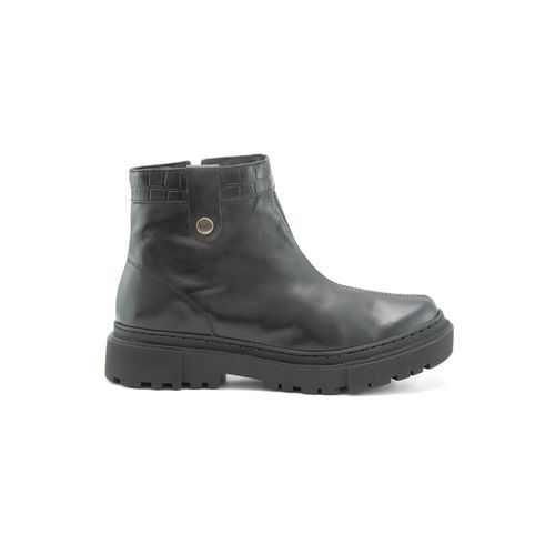 Bota Feminina cano curto couro, forrada tecido esp... - Terra dos Calçados