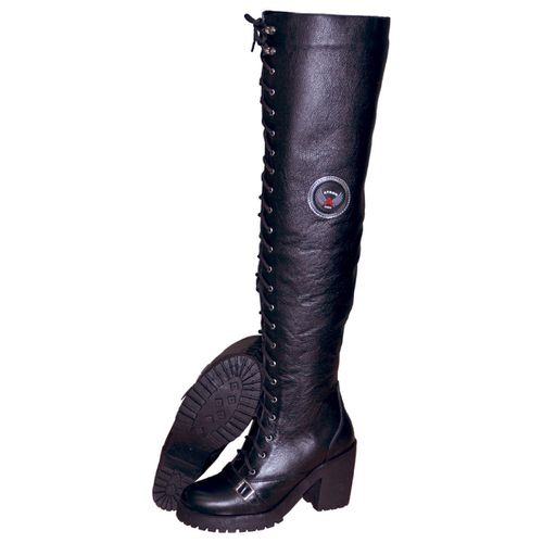 9415AT-Bota feminina motociclista roqueira big ove... - Terra dos Calçados