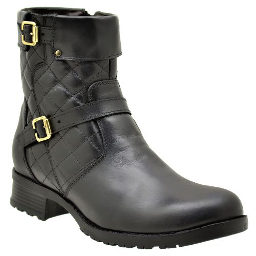 9109AT-Bota Coturno feminino Moda inverno em couro... - Terra dos Calçados