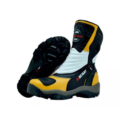 952AT-Bota Cano Alto Motociclismo Couro Legítimo –... - Terra dos Calçados