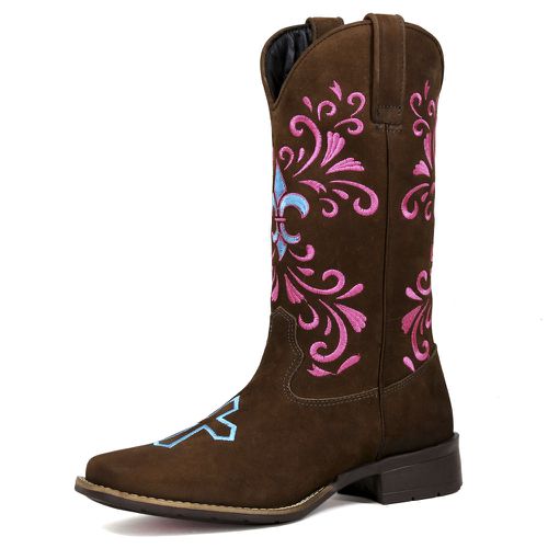 3116ESCR-Bota country Montaria em couro detalhes e... - Terra dos Calçados