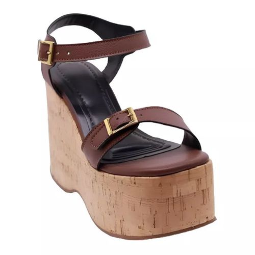 182176FP-Sandália Feminino Anabela Cortiça Platafo... - Terra dos Calçados