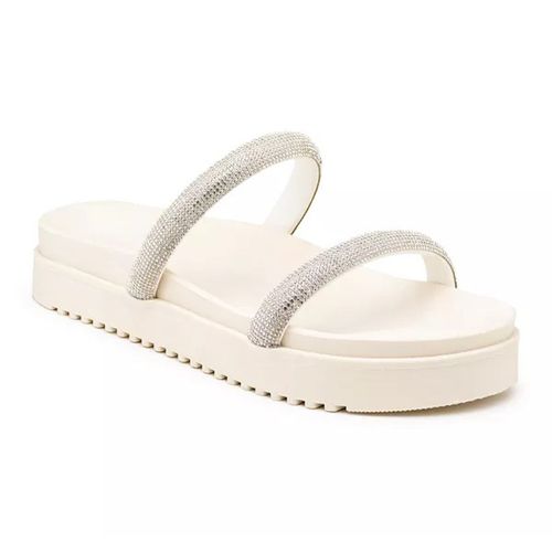 199051FP-Papete Feminina Flatform Com Tiras De Str... - Terra dos Calçados
