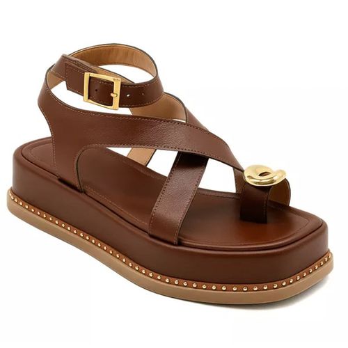 23403FP-Sandália Flatform Feminina Papete Tiras Fi... - Terra dos Calçados