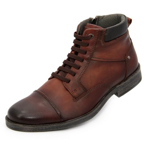 051GRIF-Bota Coturno masculino em couro forrado(SA... - Terra dos Calçados