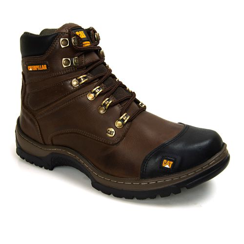 807GRIF-Bota Coturno Adventure couro natural marro... - Terra dos Calçados