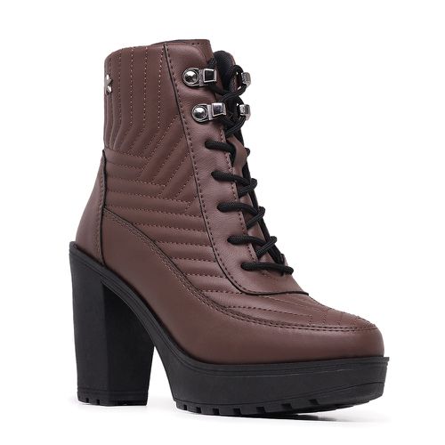 11715SCH-Bota Feminina salto alto SALDO ESTOQUE(pr... - Terra dos Calçados