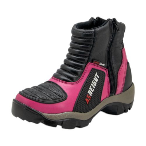 Bota para motociclista Palmilha 9cm couro AS-HEIGH... - Terra dos Calçados