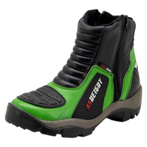 Bota para motociclista Palmilha 9cm couro AS-HEIGH... - Terra dos Calçados