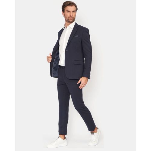 Blazer Teselli em Malha Tecnológica Com Elastano Slim Marinho 1916
