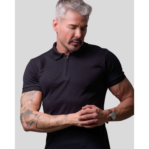 Camisa Gola Polo em Suedine Premium Oxing Preto 070625
