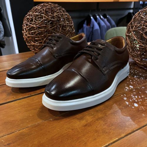 Sapato Derby Teselli Rayca Pelica Marrom Air 90752