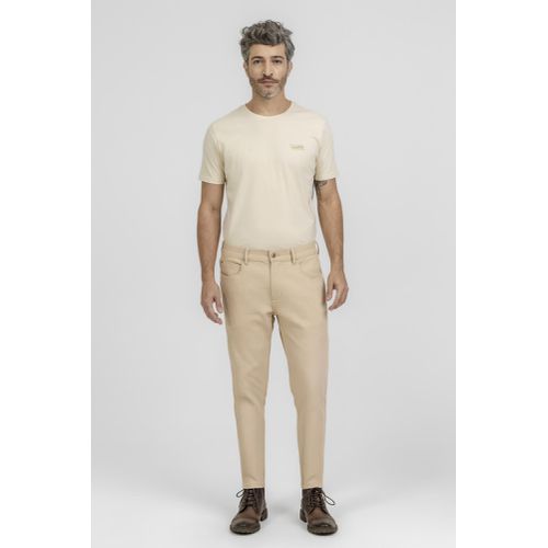 Calça em Sarja Natural K&J Areia CL24116
