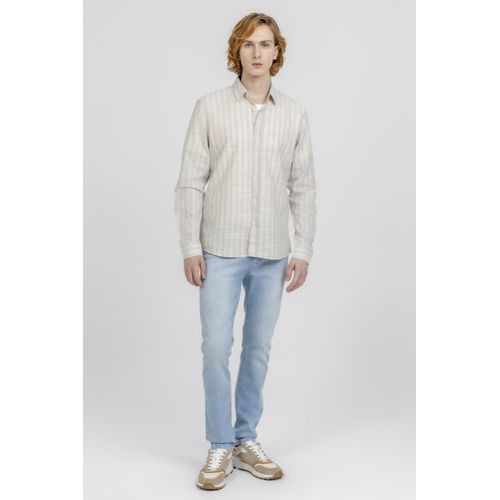 Camisa K&J M/L Casual Flamê Areia CS24243