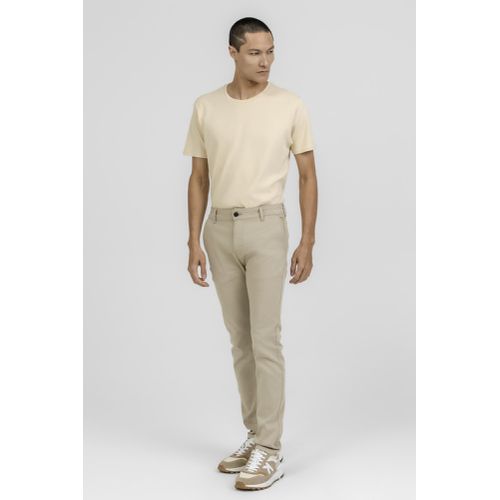Calça em Sarja Slim K&amp;amp;J Bege CL001070