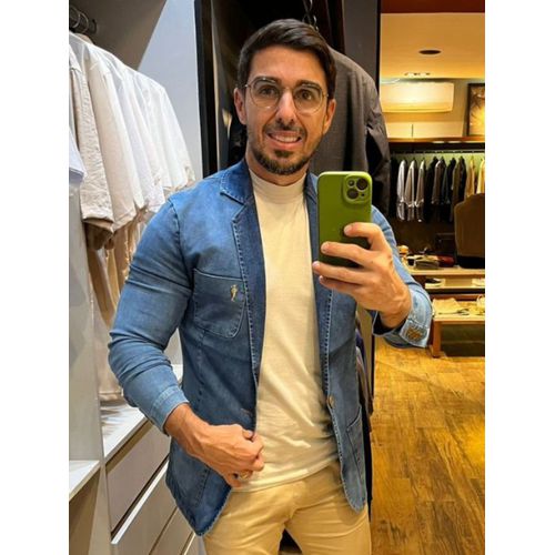 Blazer Skinny Jeans Estonado Zip Off Bolso Embutido 00612