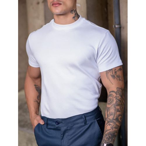 Camisa Gola Média Suedine Oxing Branco 070725