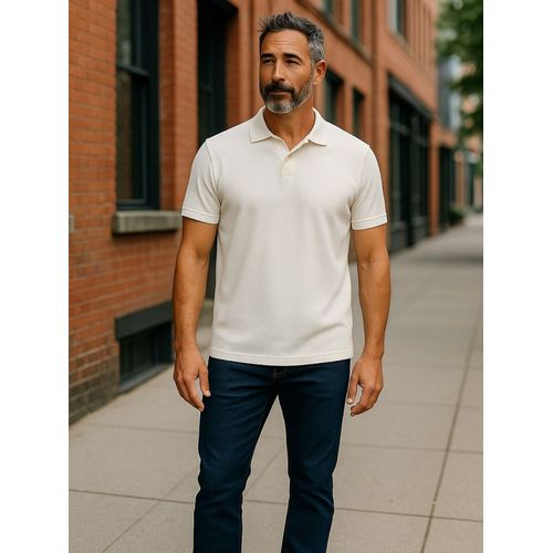 Camiseta Polo Malha Textura Jaquard Off K&amp;J PO24502