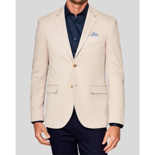 Blazer em Malha Cotton Resumo Areia 1873