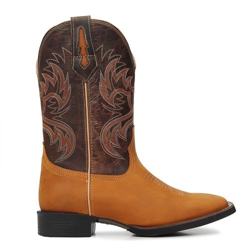 Bota Texana Masculina Bulls Horse 50016 Couro Gel Dallas Bambu - TEXASKING | Botas e Botinas Country