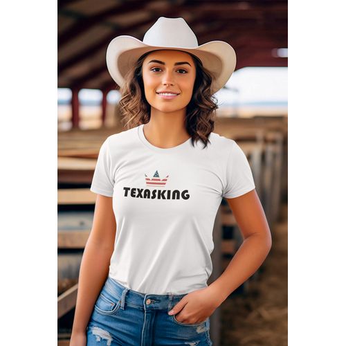 Camiseta Feminina TexasKing® TXK Coroa Bandeira USA - TEXASKING | Botas e Botinas Country