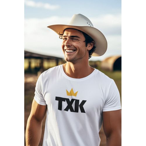 Camiseta Masculina TexasKing® TXK Coroa Dourada - TEXASKING | Botas e Botinas Country