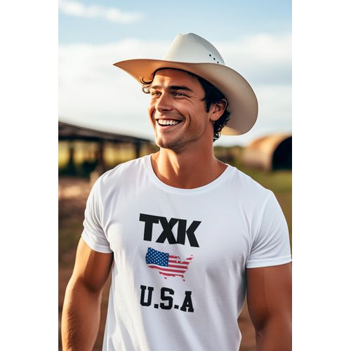 Camiseta Masculina TexasKing® TXK Mapa USA - TEXASKING | Botas e Botinas Country