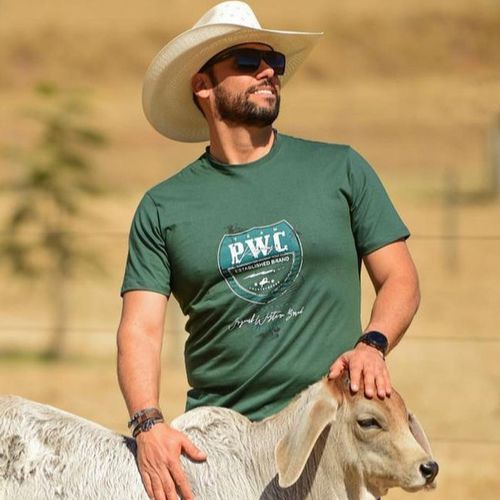 Camiseta Masculina Power Country Verde - TEXASKING