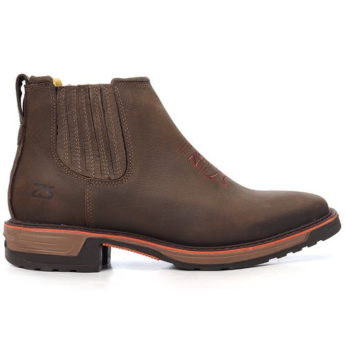 Workboot Zebu Original 93020 Gel Couro Rustic Graxo Café - TEXASKING | Botas e Botinas Country