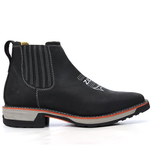 Workboot Zebu Original 93020 Gel Couro Rustic Preto - TEXASKING | Botas e Botinas Country