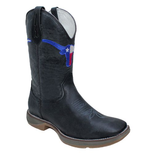 Bota Texana Masculina Bull em Couro Solado Jump - TEXASKING