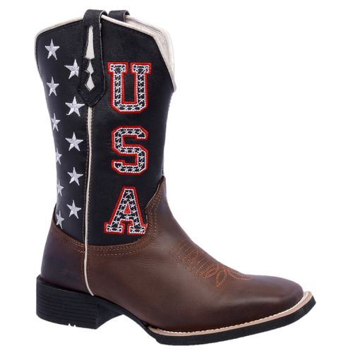 Bota Texana Masculina U.S.A em Couro - TEXASKING