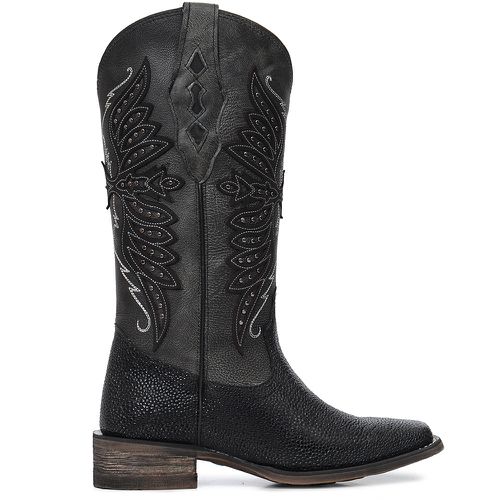 Bota Western Feminina Vimar Boots 13234 Arraia Internacional Preta - TEXASKING | Botas e Botinas Country