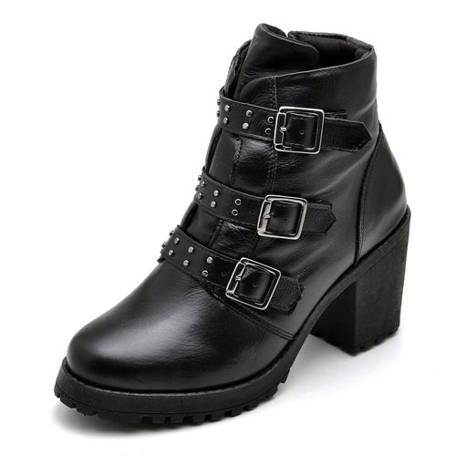 Bota Coturno Feminino Top Franca Shoes Motociclist... - Top Franca Shoes | Calçados confortáveis em Couro