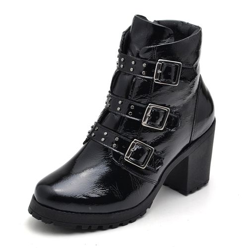 Bota Coturno Feminino Top Franca Shoes Motociclist... - Top Franca Shoes | Calçados confortáveis em Couro