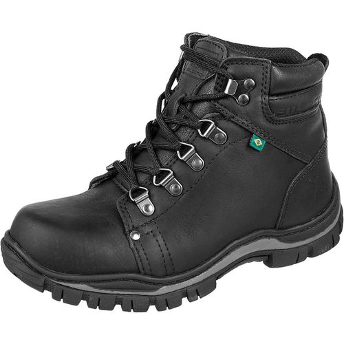 Bota Coturno Adventure Azimute Brasil Preto - Top Franca Shoes | Calçados confortáveis em Couro