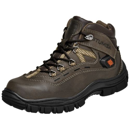 Bota Coturno Adventure Azimute Brasil Oliva - Top Franca Shoes | Calçados confortáveis em Couro