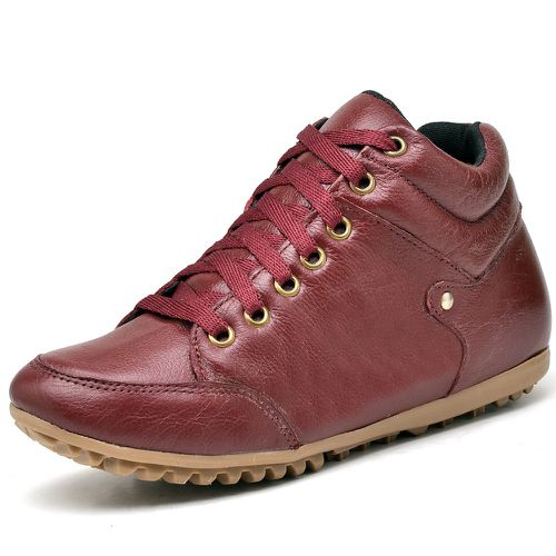 Bota Botinha Casual Top Franca Shoes Vermelho - Top Franca Shoes | Calçados Confortáveis em Couro