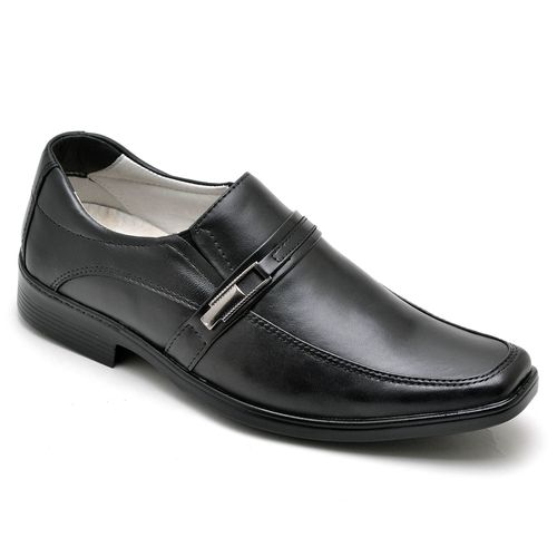 Sapato Social Masculino Conforto Anatomico Preto - Top Franca Shoes | Calçados confortáveis em Couro